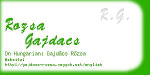 rozsa gajdacs business card