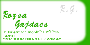 rozsa gajdacs business card